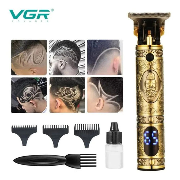 Maquina Trimmer Vgr V 228 Recargable Pantalla Led Barbería